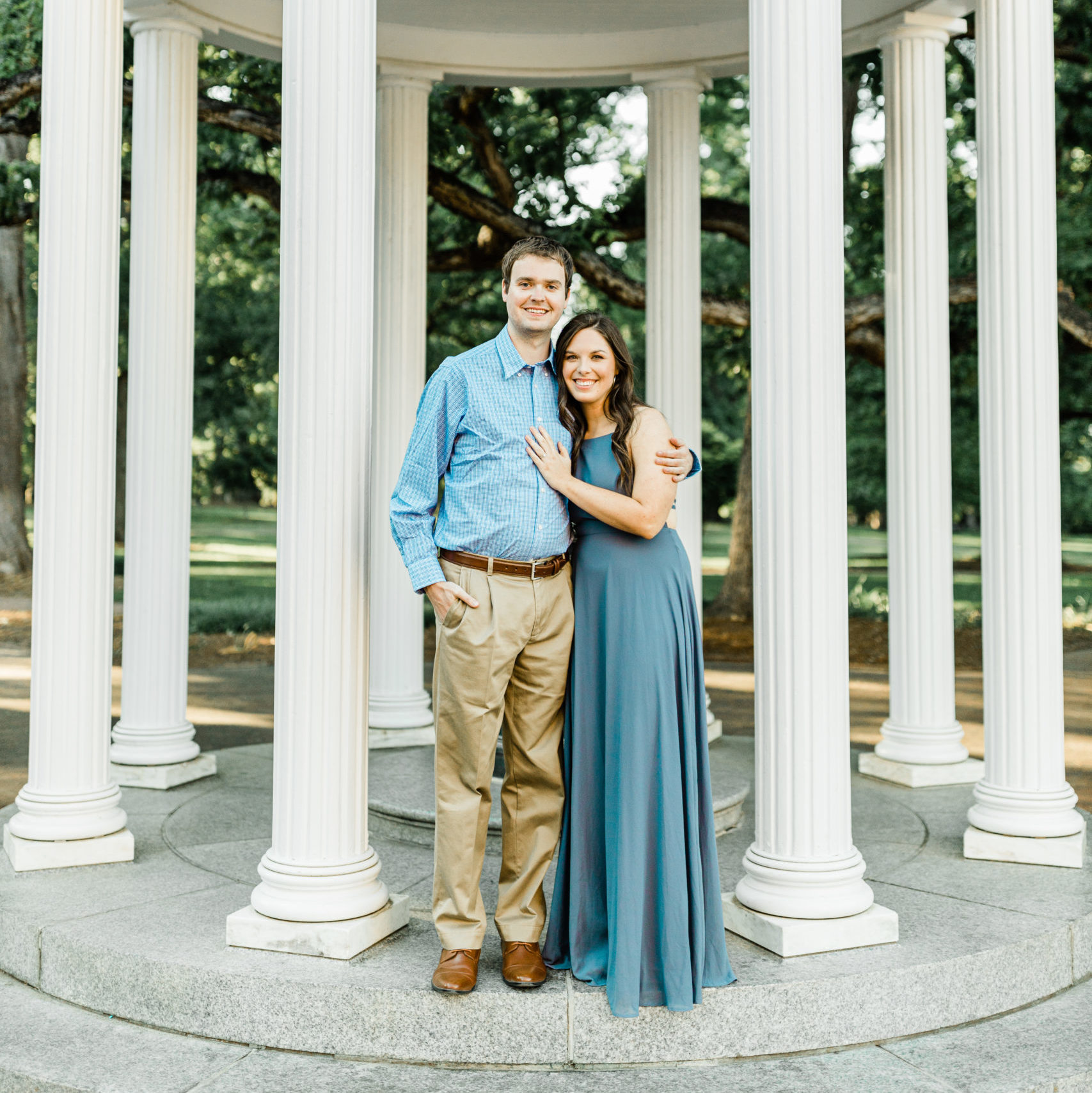 UNC Engagement Photos, the Old Well at Chapel Hill